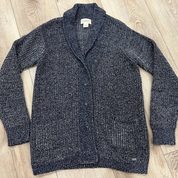 DENIM & SUPPLY Ralph Lauren Navy Blue Shawl Knit Cardigan Sweater sz LARGE L - Picture 2 of 5